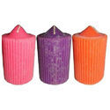 Custom Sparkle Round Pillar Candles