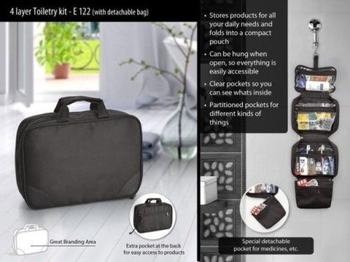 4 layer Toiletry Kit Travel Bag