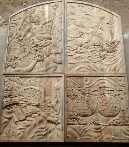 Hand Carved Teak Wood Panels Grade: A