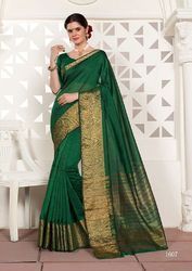 Ladies Green Silk Sarees