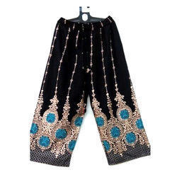 कॉटन लेडीज़ गोल्डन प्रिंट पलाज़ो