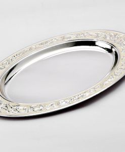 MeLANgE Silver Plated Decorative Platter Price in India - Buy MeLANgE Silver  Plated Decorative Platter online at