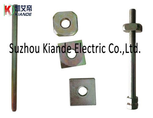 Double Head Bolt With Nut And Red Shearing Card For Busbar Joint