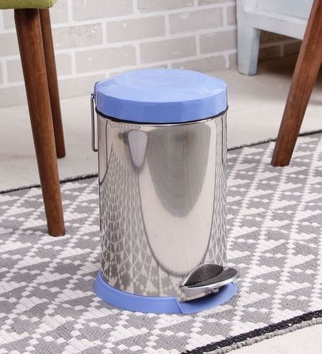 Blue Cover Stainless Steel Dustbins