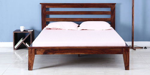 Walnut Finish Handcrafted King Bed
