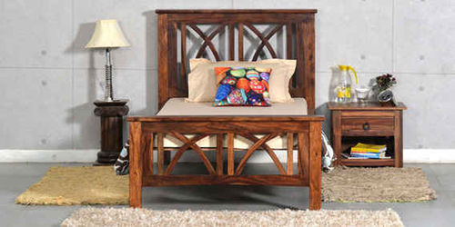 Walnut Finish Gordan Single Bed