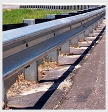 Guard Rails Or Crash Barriers For Highways