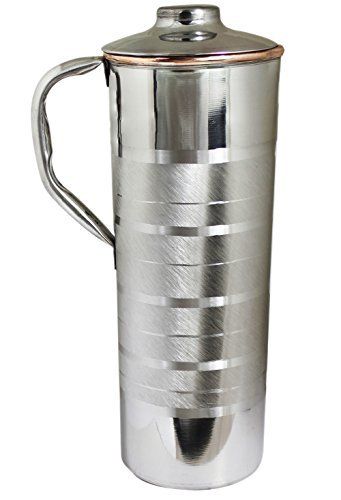 Indian Craftio Copper Steel Long Silver Touch Jug
