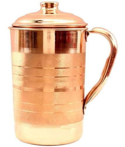 Indian Craftio Pure Copper Silver Touch Jug