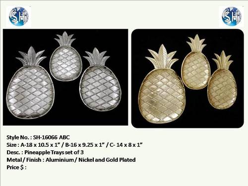 Pineapple Tray - Set Of 3