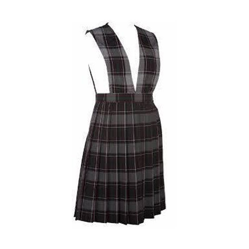 School Pinafore - Cotton Fabric, Available in XS to XL Sizes, Black and Grey Colors