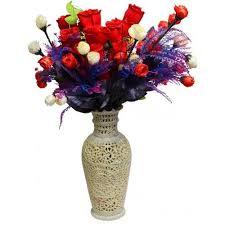 Fibre Flower Vase - Elegant Handcrafted Design , Available in Various Colors and Patterns