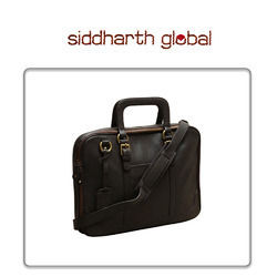 Black Leather Briefcase Bag