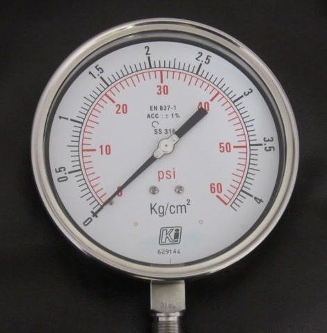 Stainless Steel Pressure Gauges 6PQSSSS2