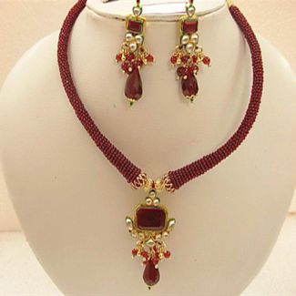 Kundan Necklace and Earring Set