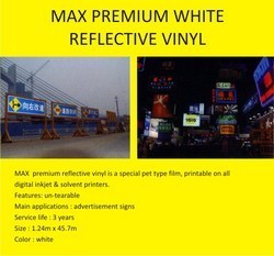 Maxx Premium White Reflective Vinyl By MAX FLEX AND IMAGING SYSTEMS PVT. LTD.