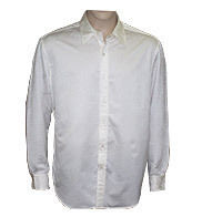 Poly/Satin Solid Body Mens Shirts With Jacquard Sleeve