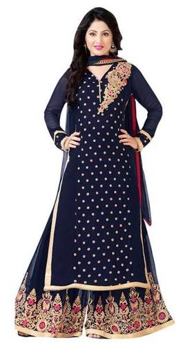 Embroidered Georgette Palazzo Suits