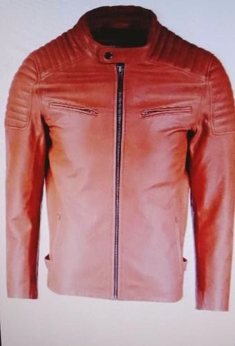 Brown Color Leather Jacket For Mens