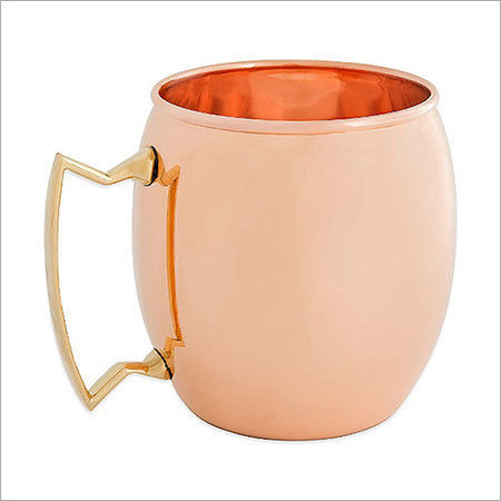 Pure Copper Plain Moscow Mule With Brass Handle