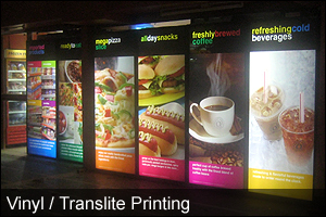 Vinyl/Translite Printing Services By Unique Impression