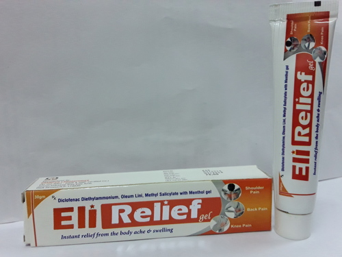 डिक्लोफेनाक डायथलीअमोनियम ओलियम लिनी और मेन्थॉल जेल के साथ मिथाइल सैलिसिलेट