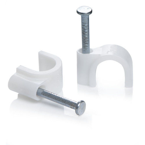 Circle Cable Clips - Impact Modified Polyethylene, High Quality Nail for Easy Application