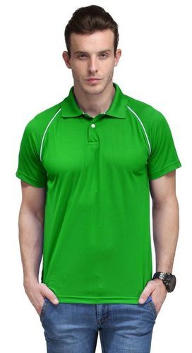 Green With White Piping Polo T-Shirt Age Group: Unisex / Mens / Youth / Ladies (Select 1 Size Less)