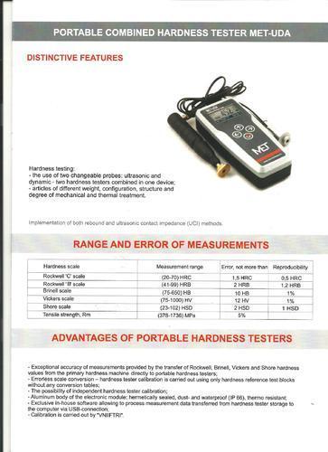 Portable Ultrasonic & Rebound Hardness Tester