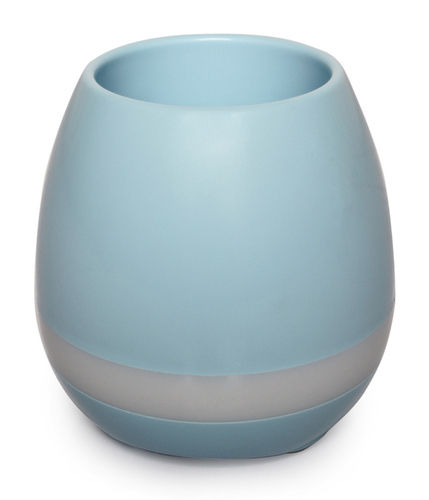 Smart Music Flower Pot - Blue | Multi-Function Bluetooth Enabled, USB Connectivity, 7 Color LED Lights, Touch Activated Music Playback 