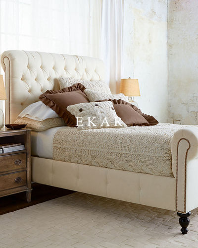 Solid Wood Slate Luxurious King Bedroom Furniture Sets
