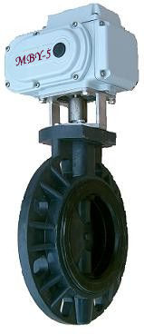 Red Upvc Electric Butterfly Valve