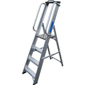 Stainless Steel Aluminium Step Platform Railing Ladder