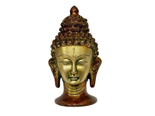 Indian Craftio Pure Brass Lord Buddha Face Statue
