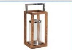 Black Decorative Wooden Lantern