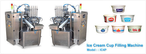 Ice Cream Cup Filling And Sealing Machine