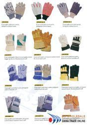 Leather Safety Gloves - Premium Leather, Various Sizes , Comfortable and Durable Design