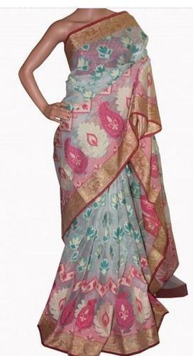 Multicolor Banarasi Jacquard Party Wear Saree