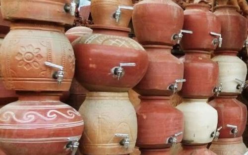 Clay Pots With Taps