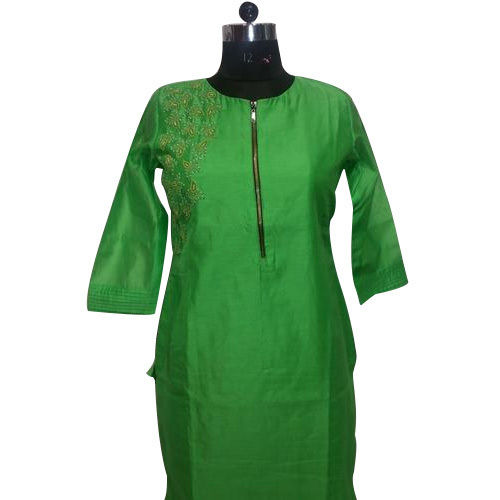 Water Proof Ladies Designer Green Kurti