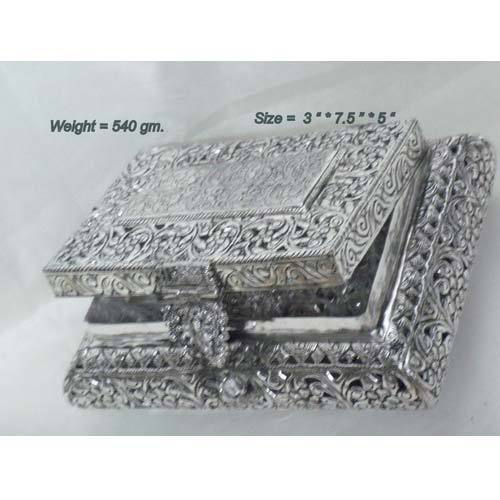 Silver Jewelry Box - 100% Genuine Silver, Elegant Designs with Smooth Edges and Fine Finish