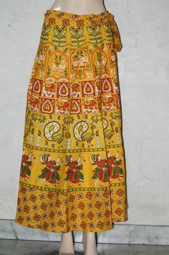 Traditional Printed Wrap Around Skirt