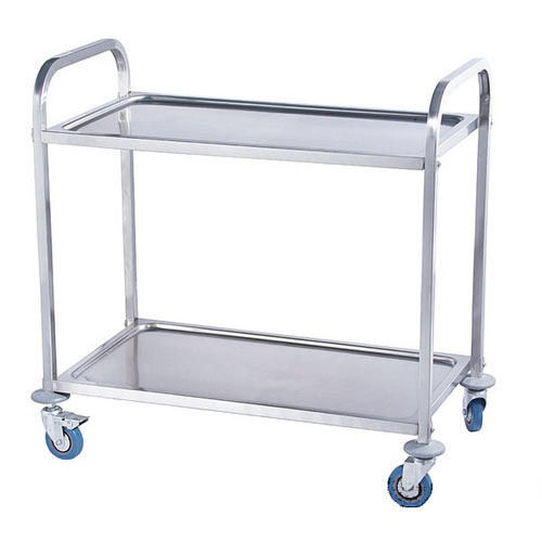 2-Tier Stainless Steel Trolley