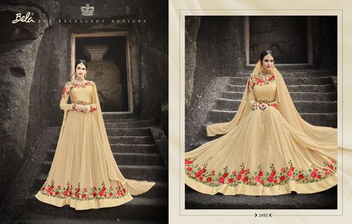 Net Embroidered Designer Anarkali Suits