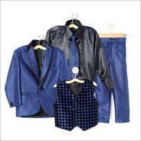 Blue Coat Suit with Shirt Blazer Waistcoat Tie and Pant