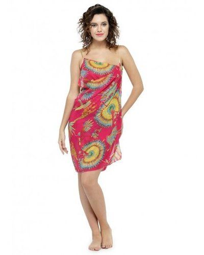 Buy PRINTED YELLOW BEACH DRESS for Women Online in India