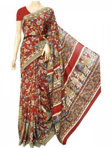 Rainy Kalamkari Silk Saree