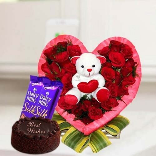 Hearty Flower Gift Combo