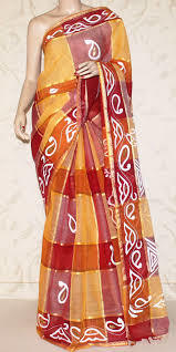 Hand Paint Bengal Tant Sarees