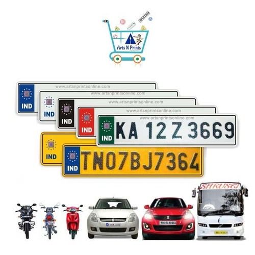 Embossed Legally RTO Approved Car Number Plate